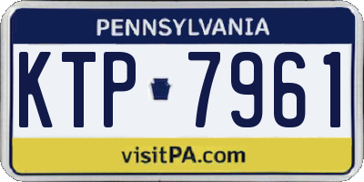 PA license plate KTP7961