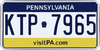 PA license plate KTP7965