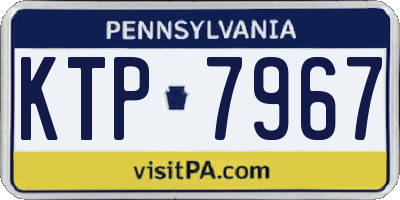PA license plate KTP7967