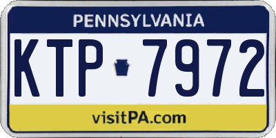 PA license plate KTP7972