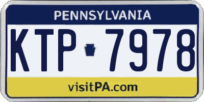 PA license plate KTP7978