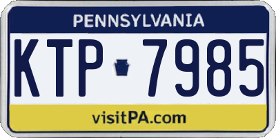 PA license plate KTP7985