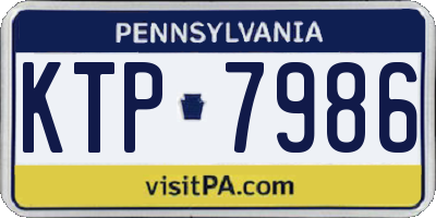 PA license plate KTP7986