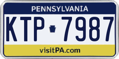 PA license plate KTP7987