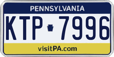 PA license plate KTP7996