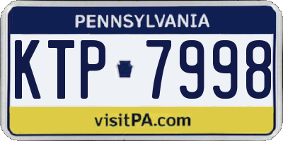 PA license plate KTP7998