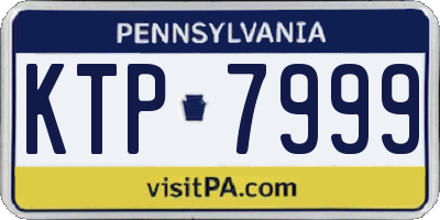 PA license plate KTP7999