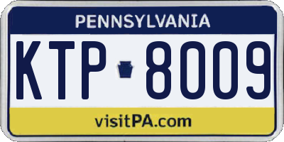 PA license plate KTP8009