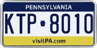 PA license plate KTP8010