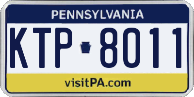 PA license plate KTP8011