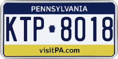 PA license plate KTP8018