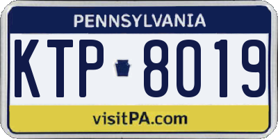 PA license plate KTP8019