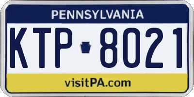 PA license plate KTP8021