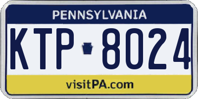 PA license plate KTP8024