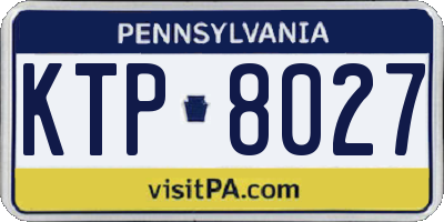 PA license plate KTP8027