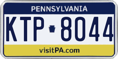 PA license plate KTP8044