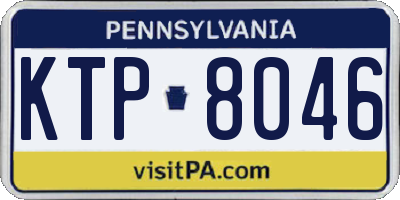 PA license plate KTP8046