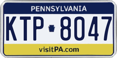 PA license plate KTP8047