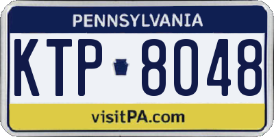 PA license plate KTP8048