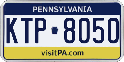 PA license plate KTP8050