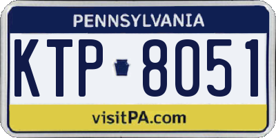 PA license plate KTP8051