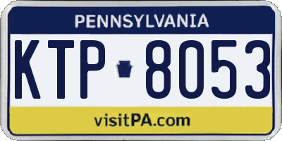 PA license plate KTP8053