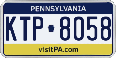 PA license plate KTP8058