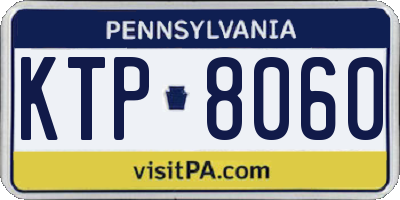 PA license plate KTP8060