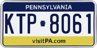 PA license plate KTP8061