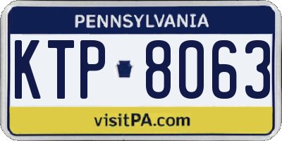 PA license plate KTP8063