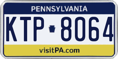 PA license plate KTP8064