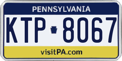 PA license plate KTP8067