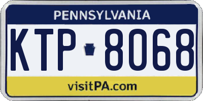 PA license plate KTP8068