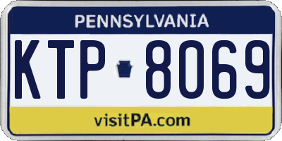 PA license plate KTP8069