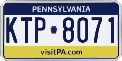 PA license plate KTP8071