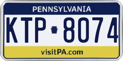 PA license plate KTP8074