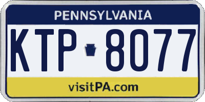 PA license plate KTP8077