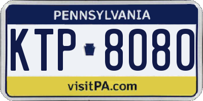 PA license plate KTP8080