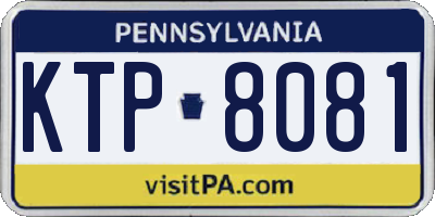 PA license plate KTP8081