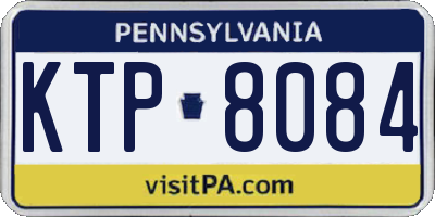 PA license plate KTP8084