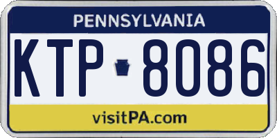 PA license plate KTP8086
