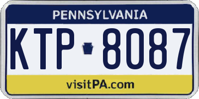 PA license plate KTP8087