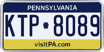 PA license plate KTP8089