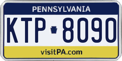PA license plate KTP8090