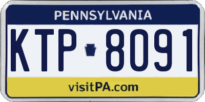 PA license plate KTP8091