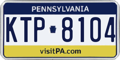 PA license plate KTP8104