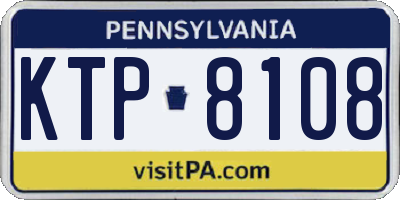 PA license plate KTP8108