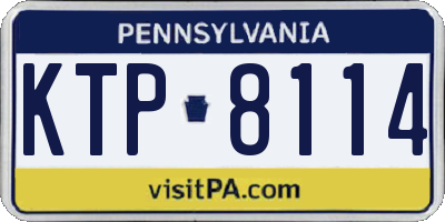 PA license plate KTP8114