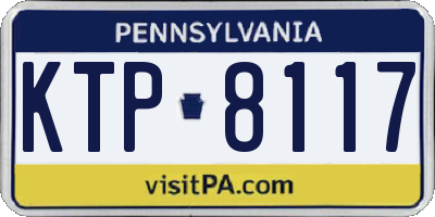 PA license plate KTP8117