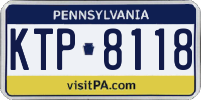 PA license plate KTP8118